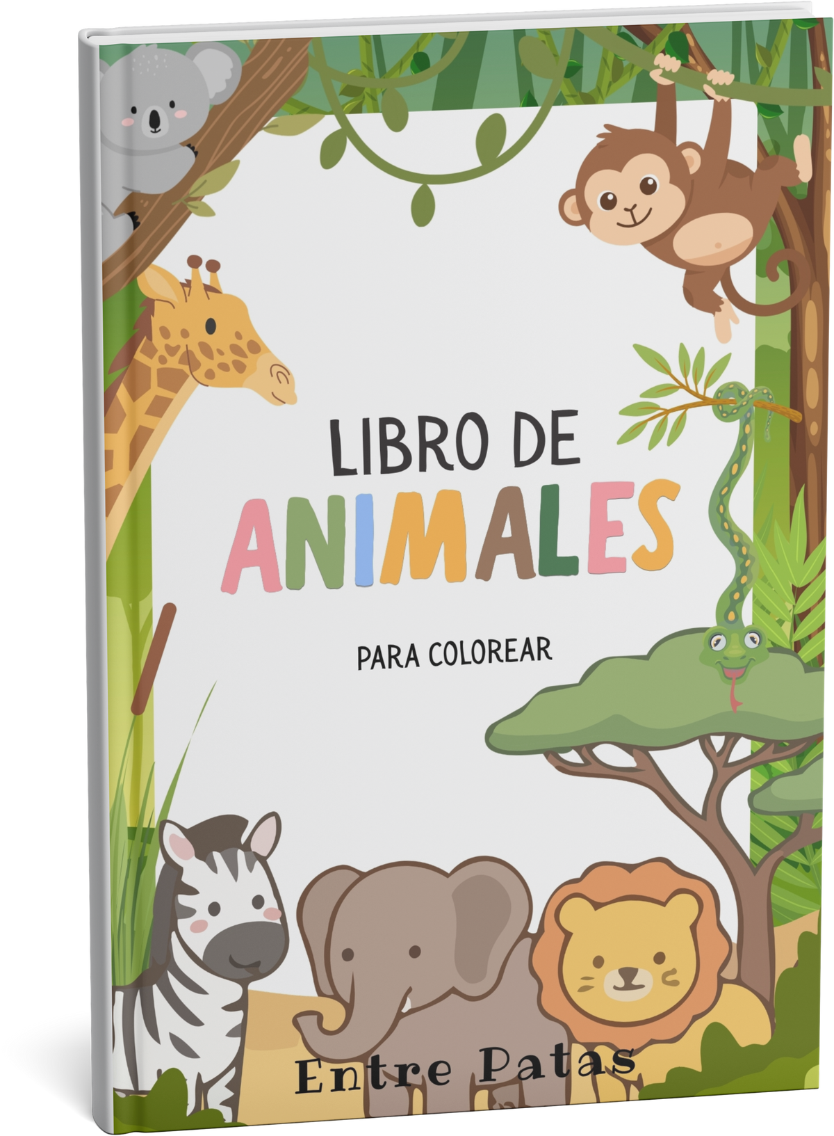 Libro para Colorear: Animales en Español e Inglés